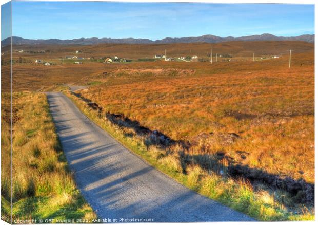 South Erradale Road To Red Point Nr Gairloch Scotland Canvas Print by OBT imaging