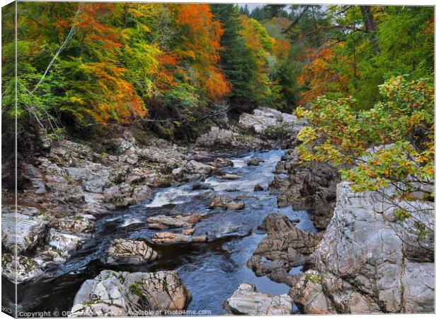 Randolph's Leap, River Findhorn Morayshire Scotland Canvas Print by OBT imaging