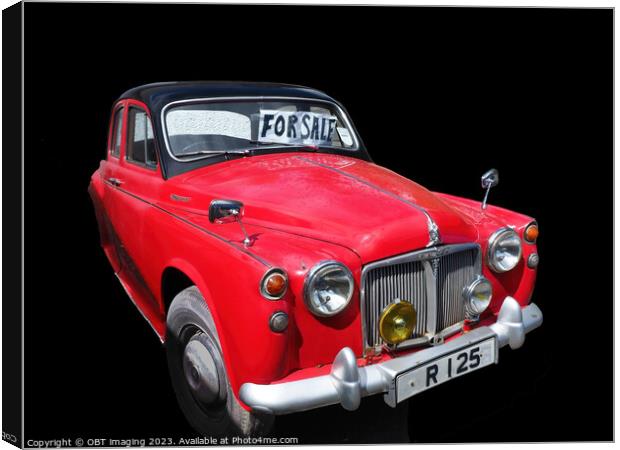 Rover 100 Classic Car "Old Red" British Rero Icon  Canvas Print by OBT imaging
