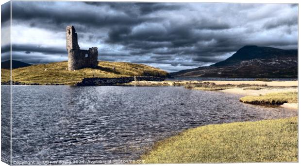 Assynt Ardvreck Castle Ruin Scottish Highlands Canvas Print by OBT imaging