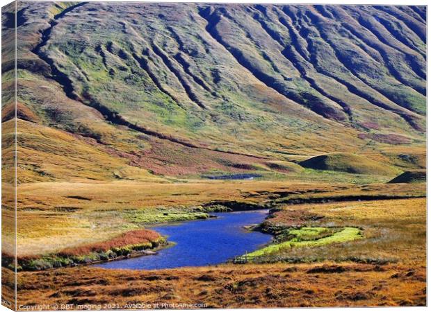 Strath Dionard Remote Mountain River Scotland Canvas Print by OBT imaging
