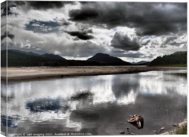 Loch Laggan Storm Rising Reflection Canvas Print by OBT imaging