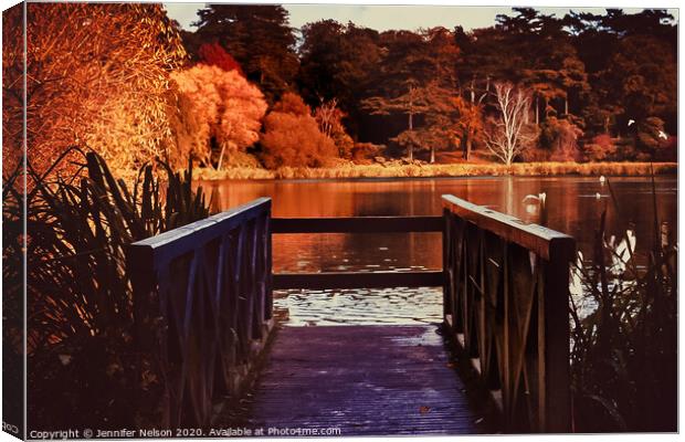 Mount Stewart Sunset - Northern Ireland  Canvas Print by Jennifer Nelson