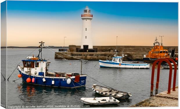 Donaghadee Lighthouse - Northern Ireland  Canvas Print by Jennifer Nelson