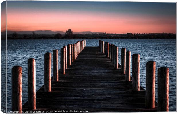 Sunset at Oxford Island  Canvas Print by Jennifer Nelson