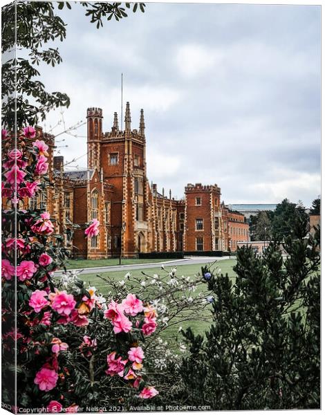 The Lanyon Building at Queens University Belfast  Canvas Print by Jennifer Nelson
