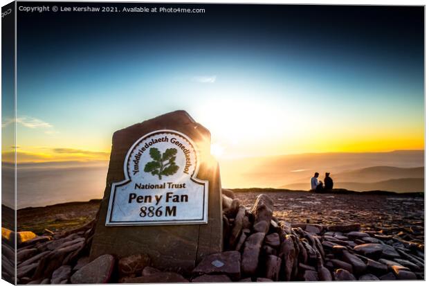 Pen-y-Fan Dawn Canvas Print by Lee Kershaw