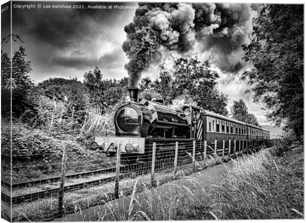 JESSIE - Steam Engine at Blaenavon Heritage Railway (Monochrome) Canvas Print by Lee Kershaw