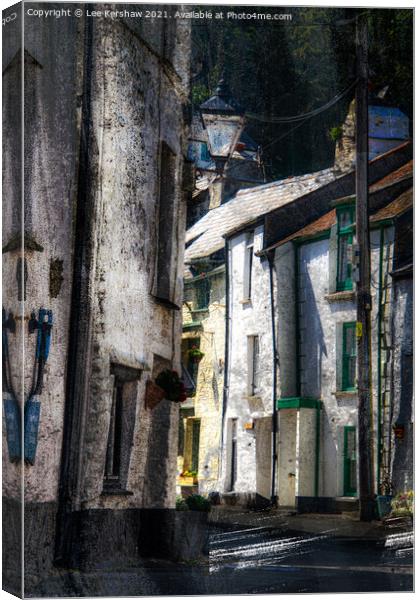 "An Enchanting Back Street in Polperro" Canvas Print by Lee Kershaw