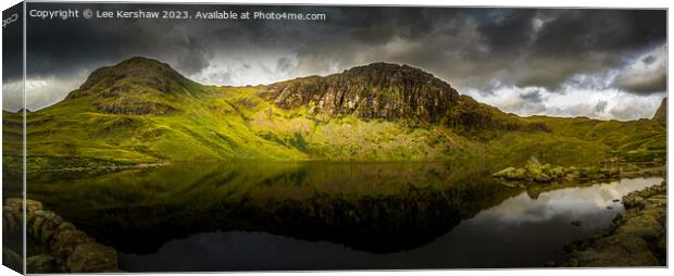 Unveiling Stickle Tarn's Landscape Spectacle Canvas Print by Lee Kershaw