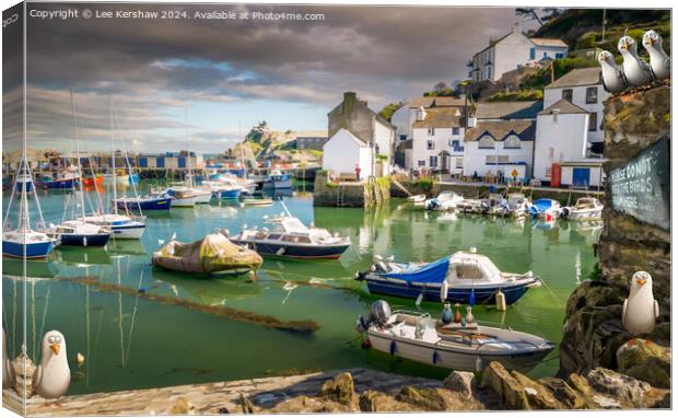 Don't Feed the Birds (Polperro) Canvas Print by Lee Kershaw
