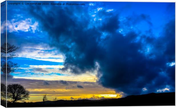 Clouds Above the Valley Wall Canvas Print by Lee Kershaw