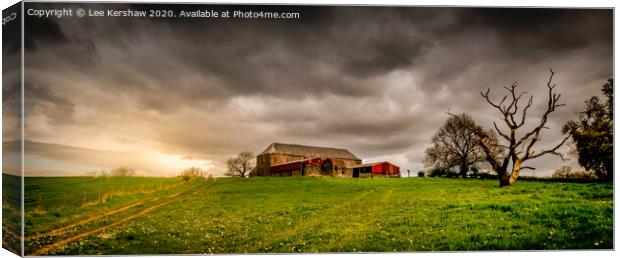 Usk Valley Farm Canvas Print by Lee Kershaw