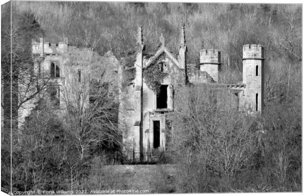 Cambusnethan Priory in the woods Canvas Print by Fiona Williams