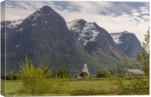 Norwegian Church Canvas Print by Andy Dow