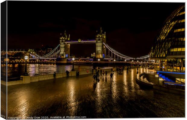 Tower Bridge, London Canvas Print by Andy Dow