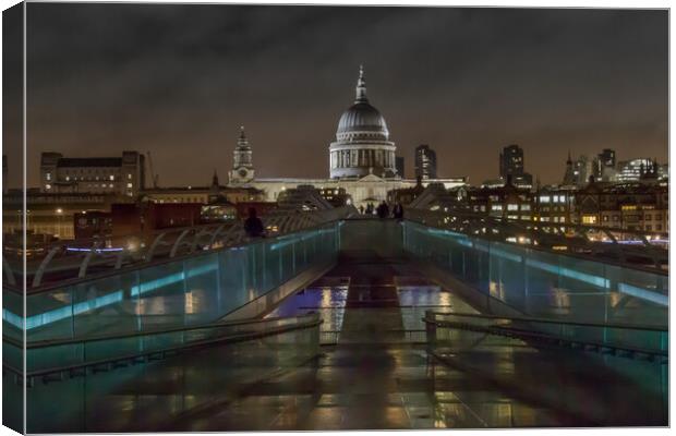 Saint Paul's Cathedral at night Canvas Print by Andy Dow