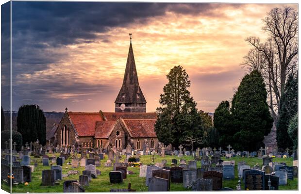 Church yard catching the sun Canvas Print by Andy Dow