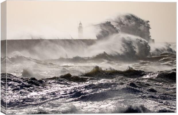 Storm at Newhaven Canvas Print by Andy Dow