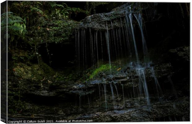 The Layers of The Waterfall Canvas Print by Callum Sulsh