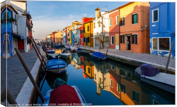 Colors of Burano Canvas Print by Jesus Portas Arias