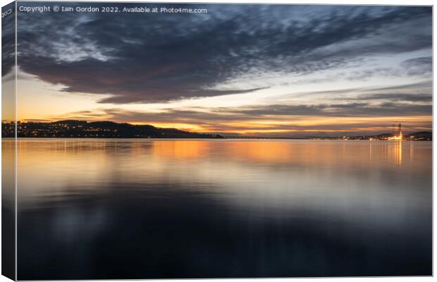Gorgeous Light over the River Tay at Dundee Scotland Canvas Print by Iain Gordon