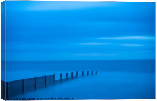 Tranquil Blue View  Scottish Coast  Canvas Print by Iain Gordon
