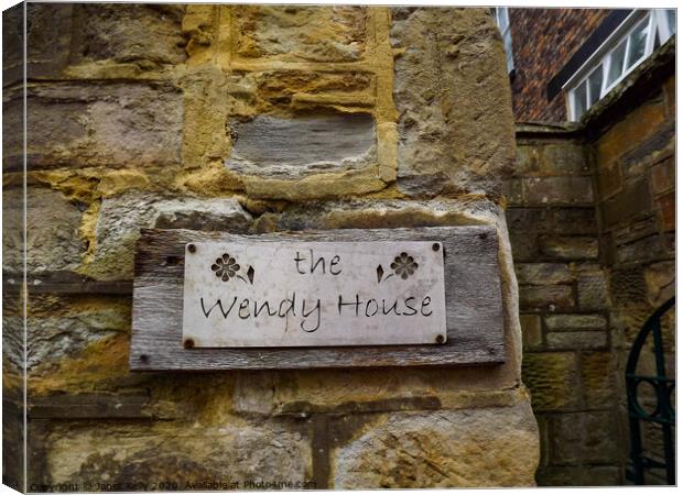 The wendy house sign Canvas Print by Janet Kelly