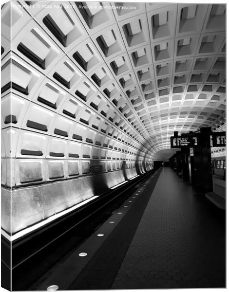 Washington DC Subway B&W  Canvas Print by Ross Aird