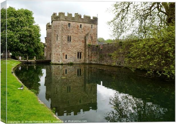 Palace Moat Wells Canvas Print by Sheila Ramsey