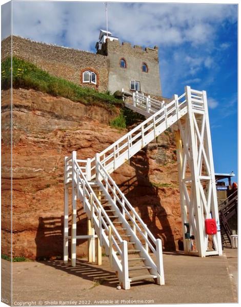 Jacob's Ladder Sidmouth Canvas Print by Sheila Ramsey