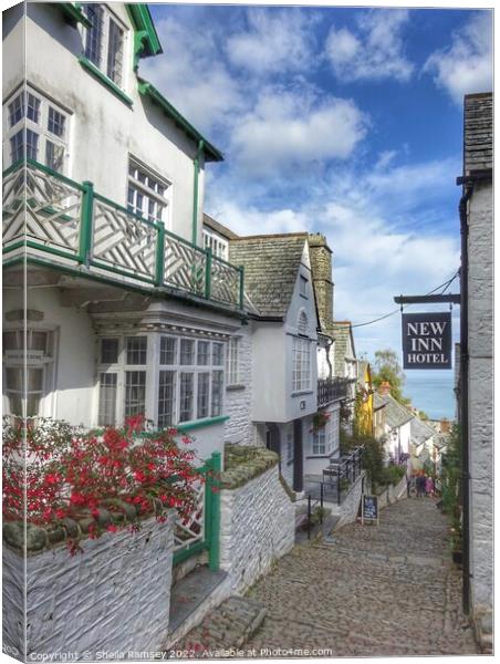 Clovelly Devon Canvas Print by Sheila Ramsey