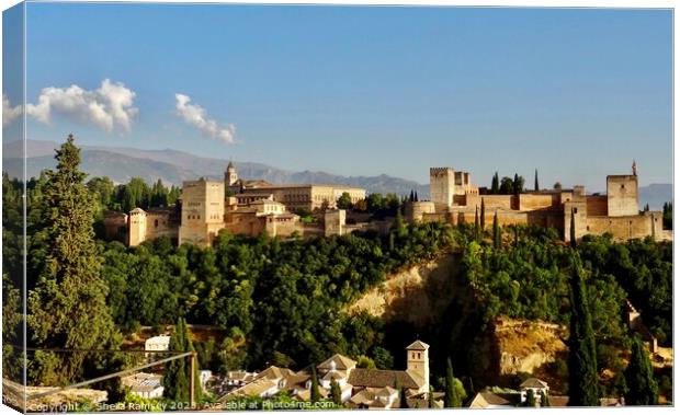 The Alhambra Palace Granada Canvas Print by Sheila Ramsey