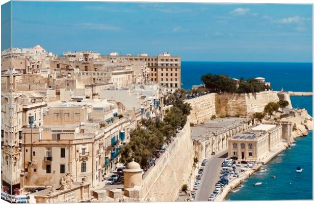 Valletta Grand Harbour Canvas Print by Sheila Ramsey