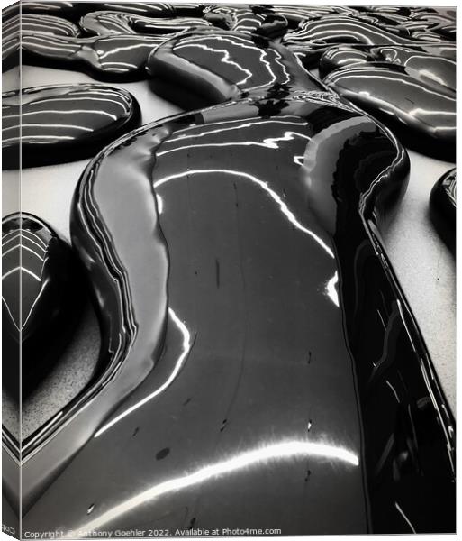 Chrome abstract shape Canvas Print by Anthony Goehler
