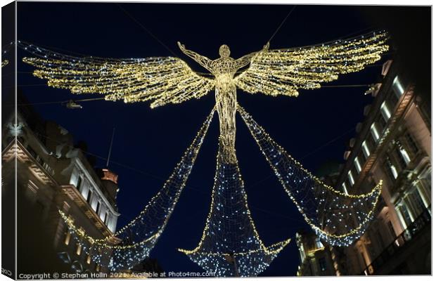 Outdoor Angel Oxford Street London Canvas Print by Stephen Hollin