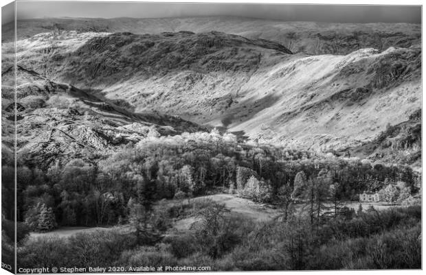 Infra-red Mountains Canvas Print by Stephen Bailey