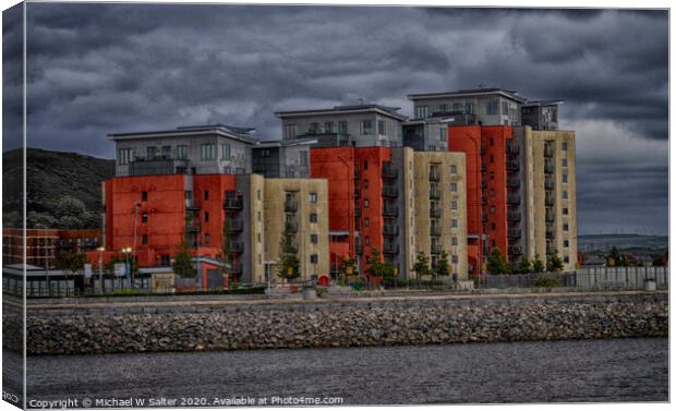 Swansea Marina Canvas Print by Michael W Salter