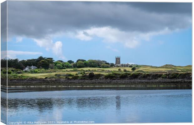 Lelant Landscape, Cornwall, England Canvas Print by Rika Hodgson