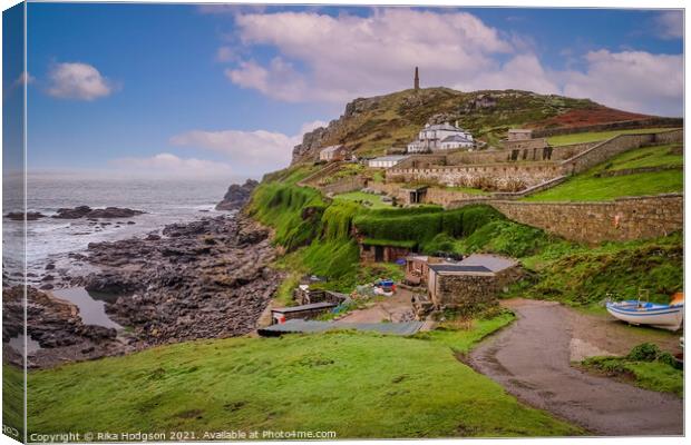 Cape Cornwall, Landscape, England, UK Canvas Print by Rika Hodgson