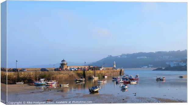 St Ives Harbour, Cornwall, England Canvas Print by Rika Hodgson