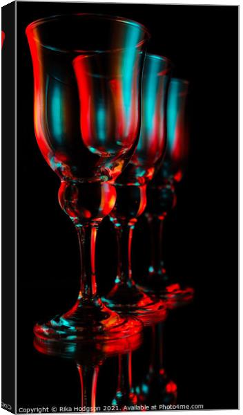 Wine Glasses Canvas Print by Rika Hodgson