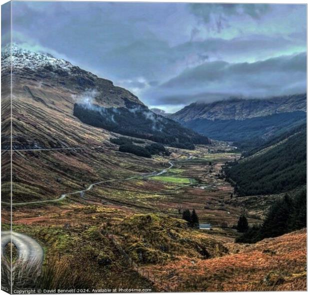 Scottish Mountain Canvas Print by David Bennett