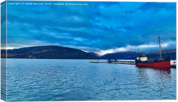 Loch Boat Canvas Print by David Bennett