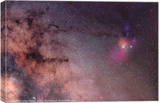 Rho Ophiuchi Region of the Milky Way Canvas Print by Peter Louer