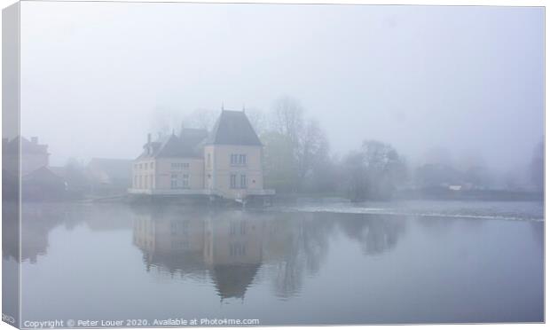 Misty morning in La Fleche, France Canvas Print by Peter Louer