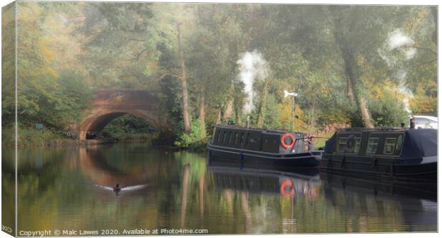 Life on the Canal  Canvas Print by Malc Lawes