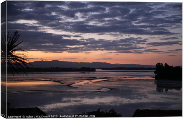 Evening sky over the Kaimais, Bay of Plenty, New Zealand - 2 Canvas Print by Robert MacDowall