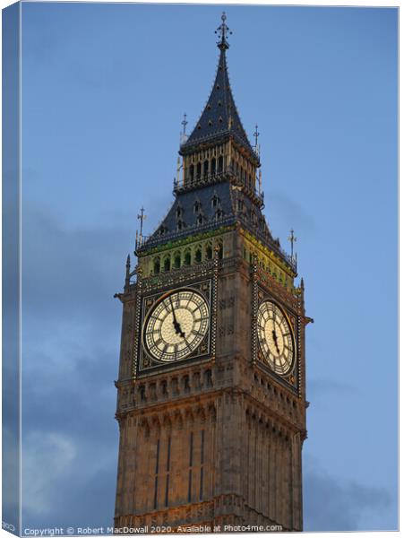 Elizabeth Tower, Houses of Parliament Canvas Print by Robert MacDowall