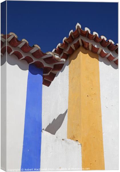 Obidos architecture, Portugal  Canvas Print by Robert MacDowall